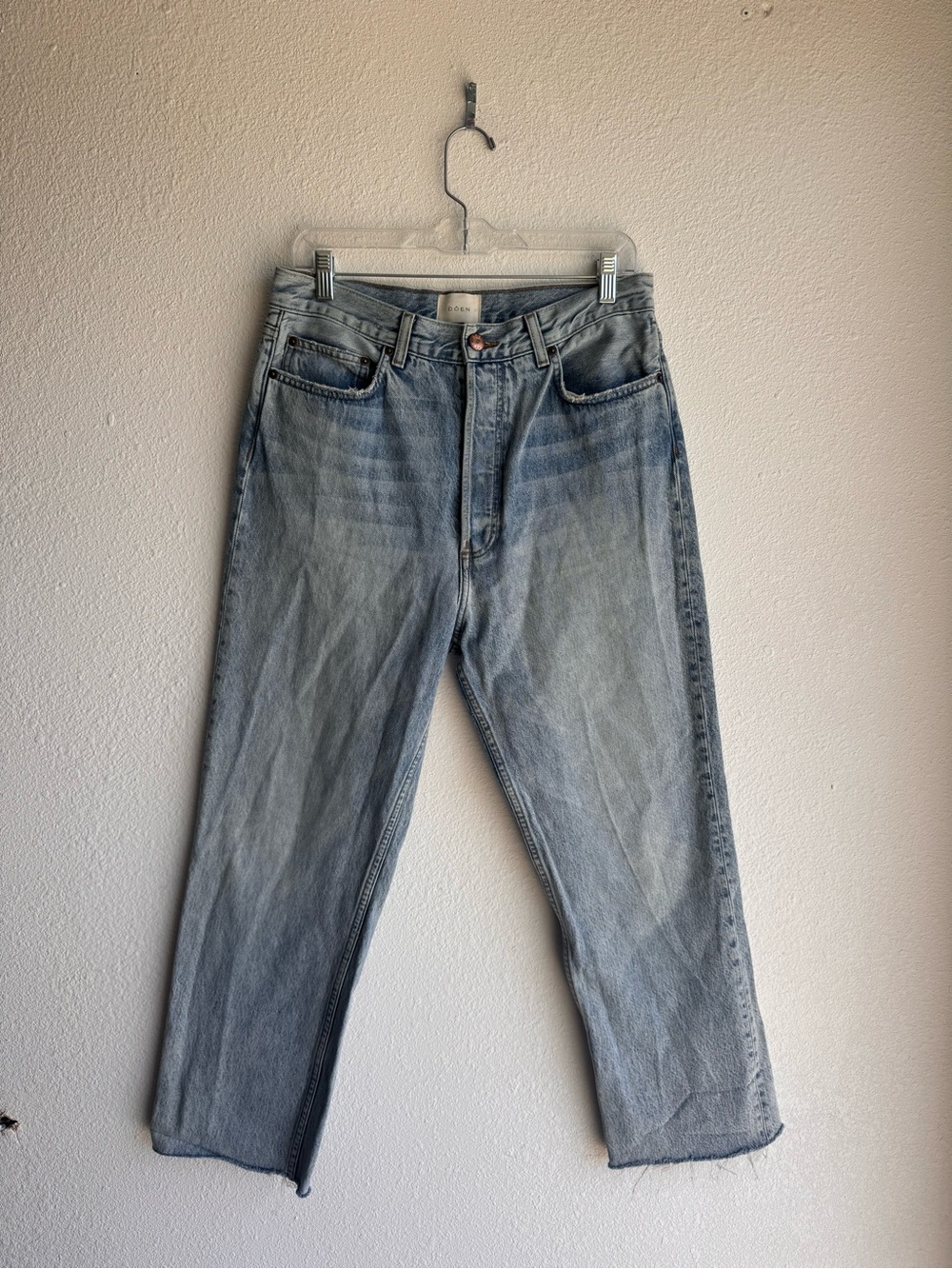 DOEN Light Wash Straight Leg Blue Denim Jeans size 30